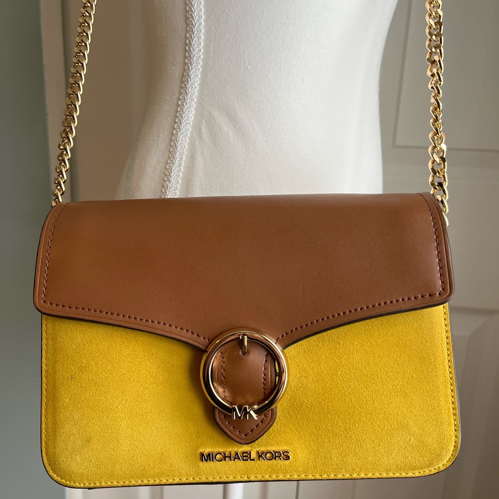 Michael Kors, Brown Crossbody, leather and suede.